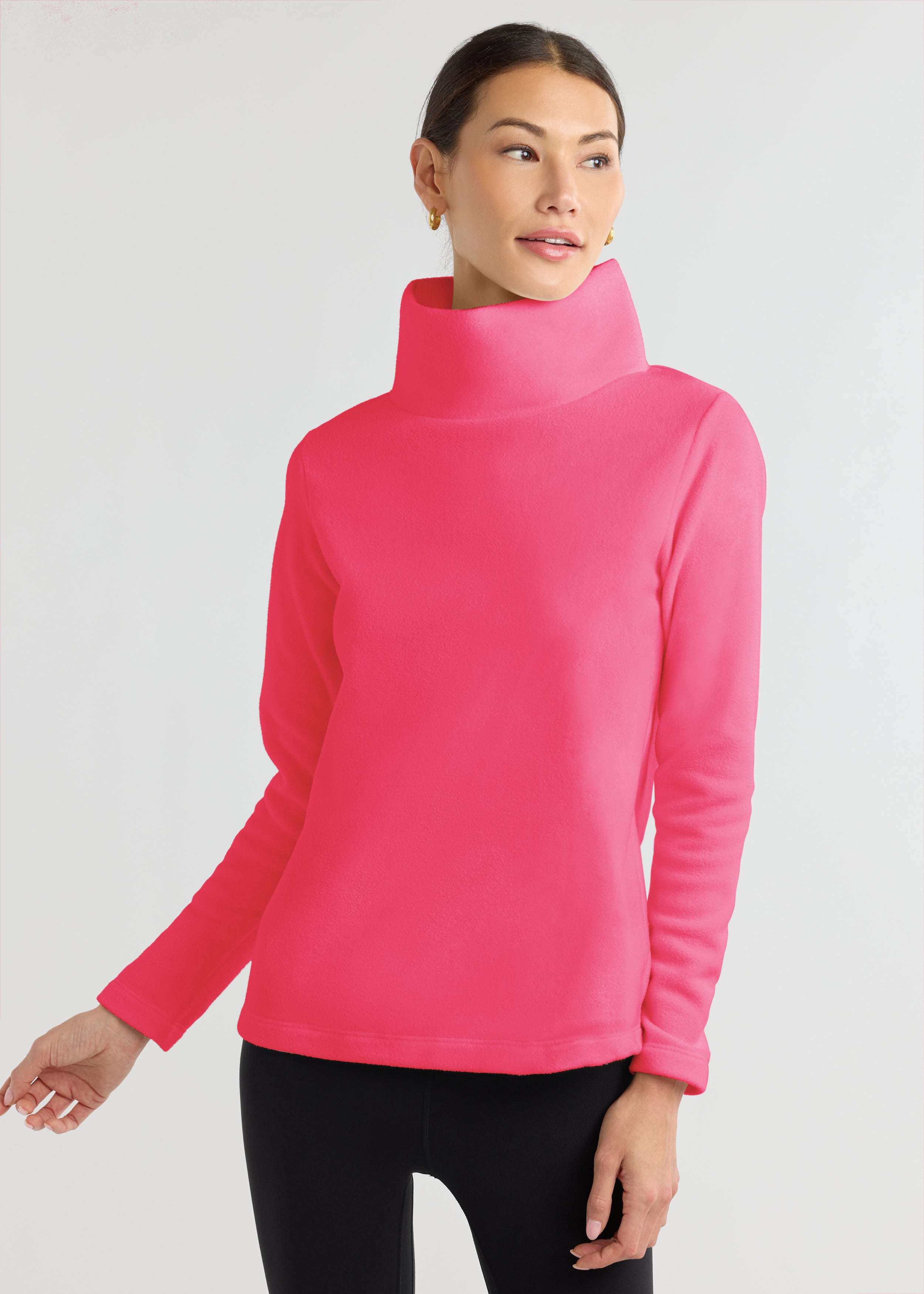 Greenpoint Turtleneck in Vello Fleece (Neon Pink) – Dudley Stephens