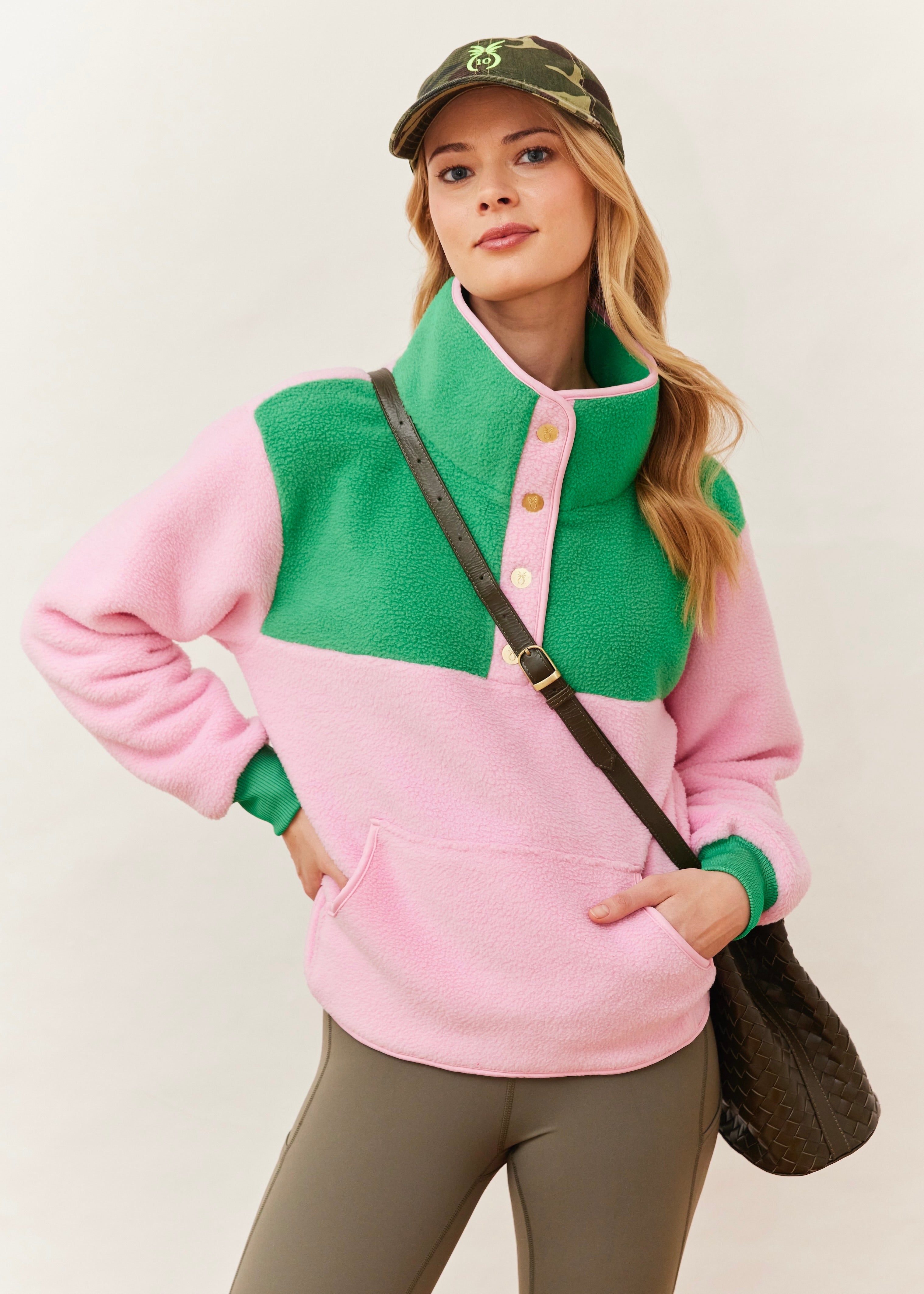 Finlay Pullover in Sherpa Fleece (Prism Pink/Jelly Bean) – Dudley