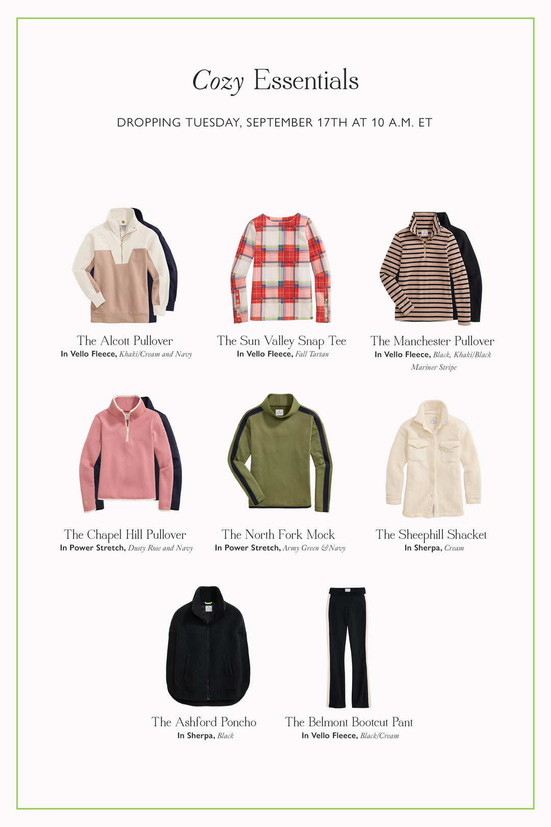 Drop Preview: Cozy Essentials