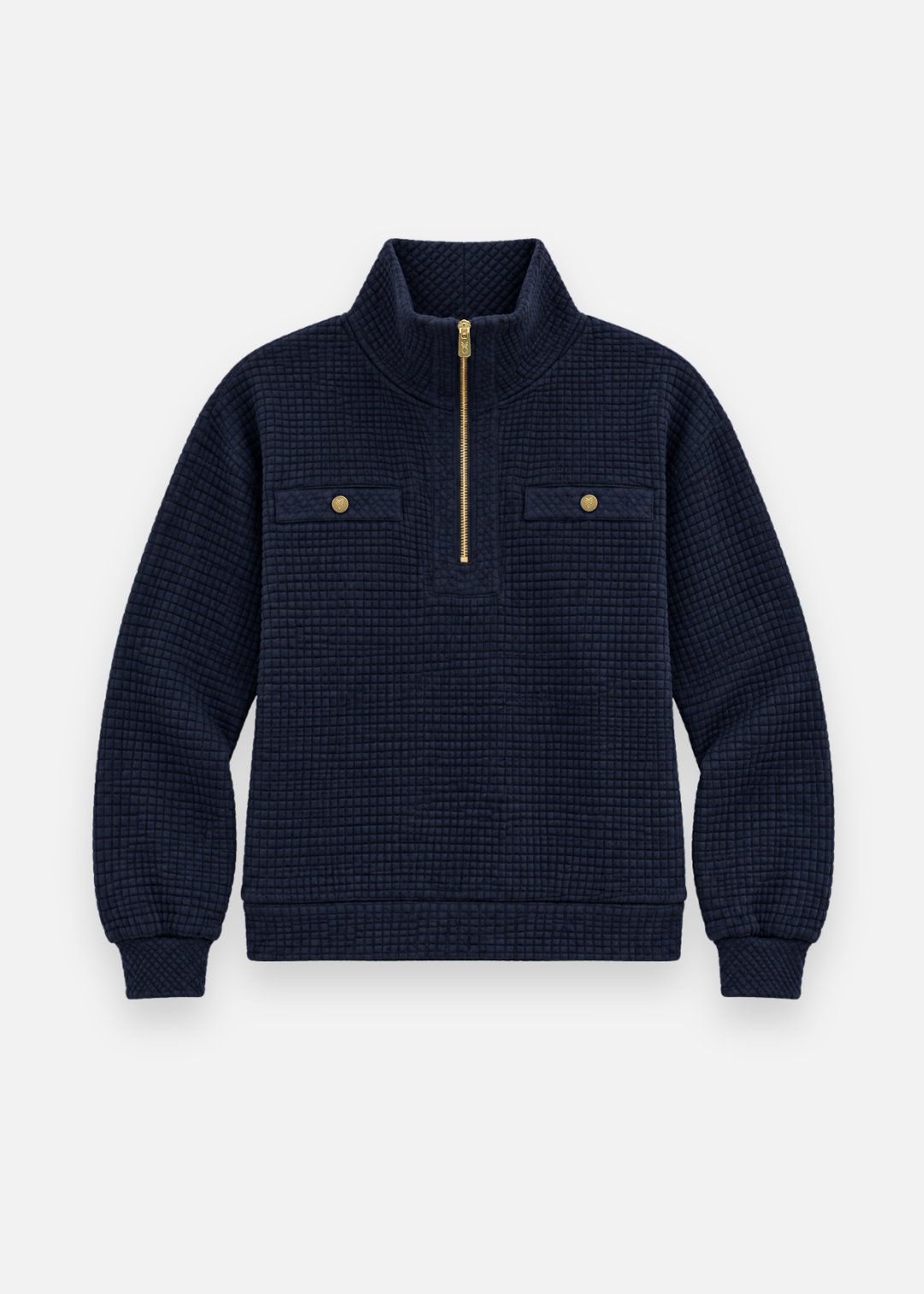Woodbury Pullover in Waffle (Navy)