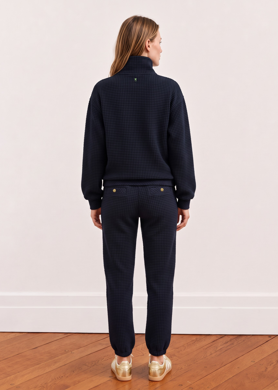 Woodbury Pullover in Waffle (Navy)