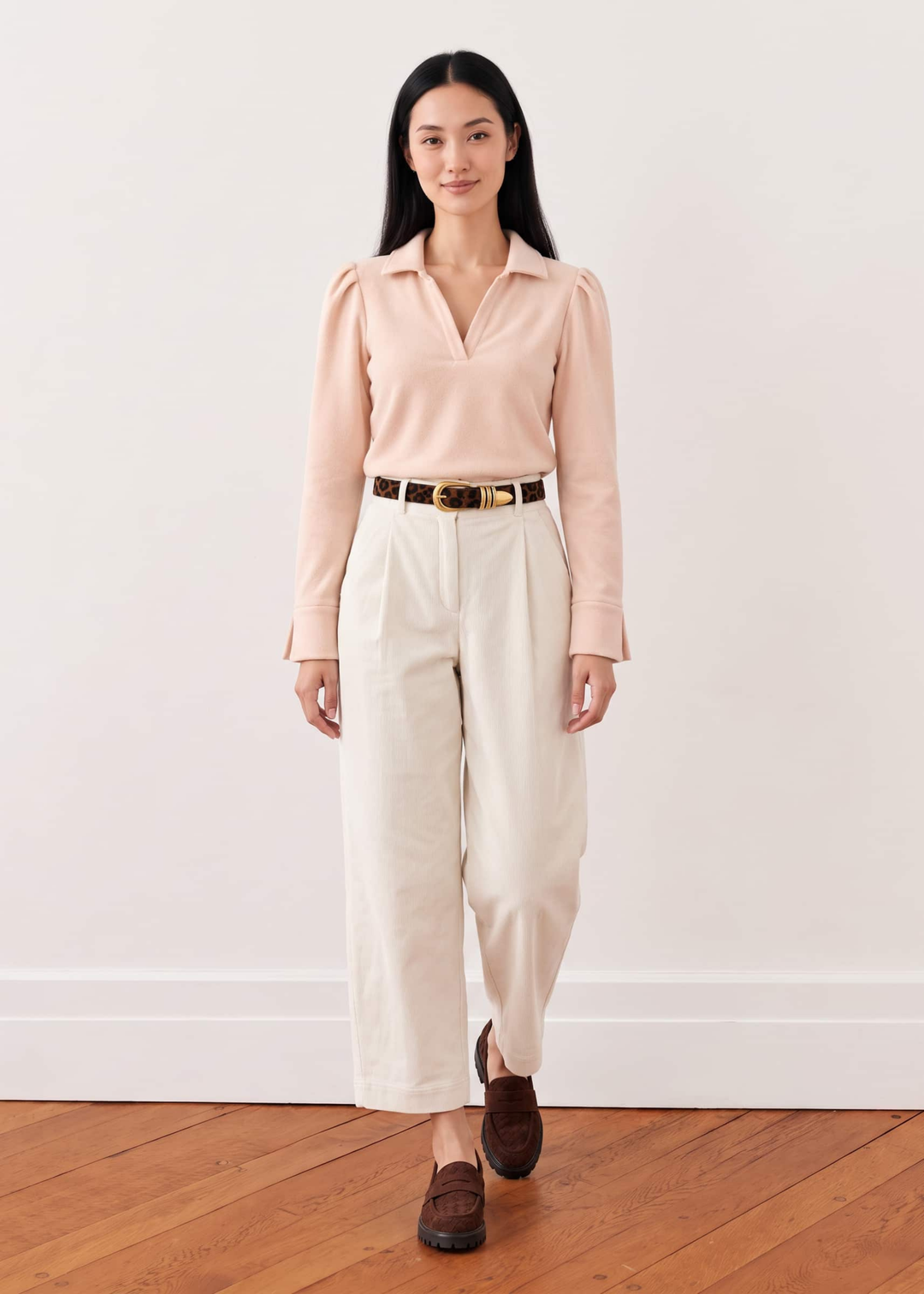 Felicity Top in Vello Fleece (Powder Blush)