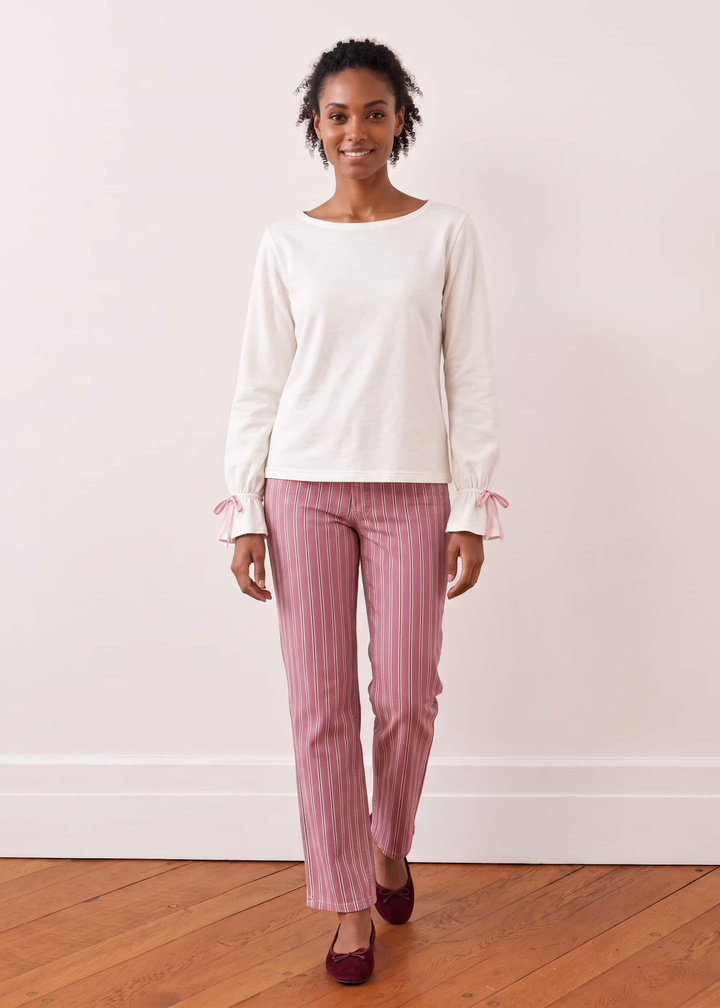 Sylvie Crewneck in French Terry (Cream)