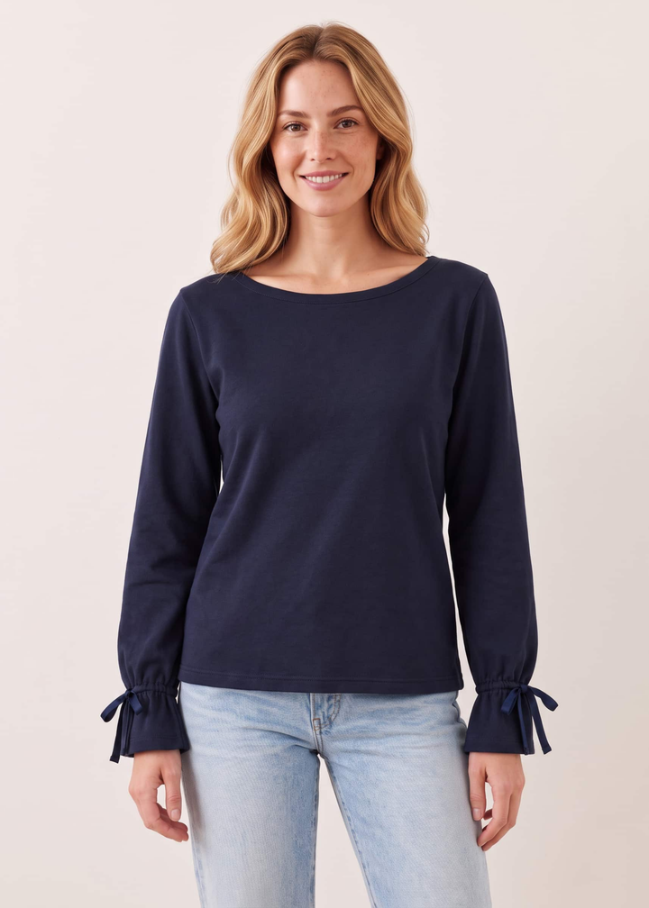 Sylvie Crewneck in French Terry (Navy)