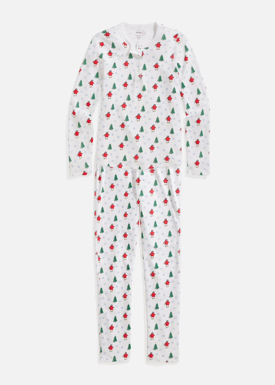 DS X 1212 Holiday Pajamas in Organic Pima Cotton (Penguin Wonderland)