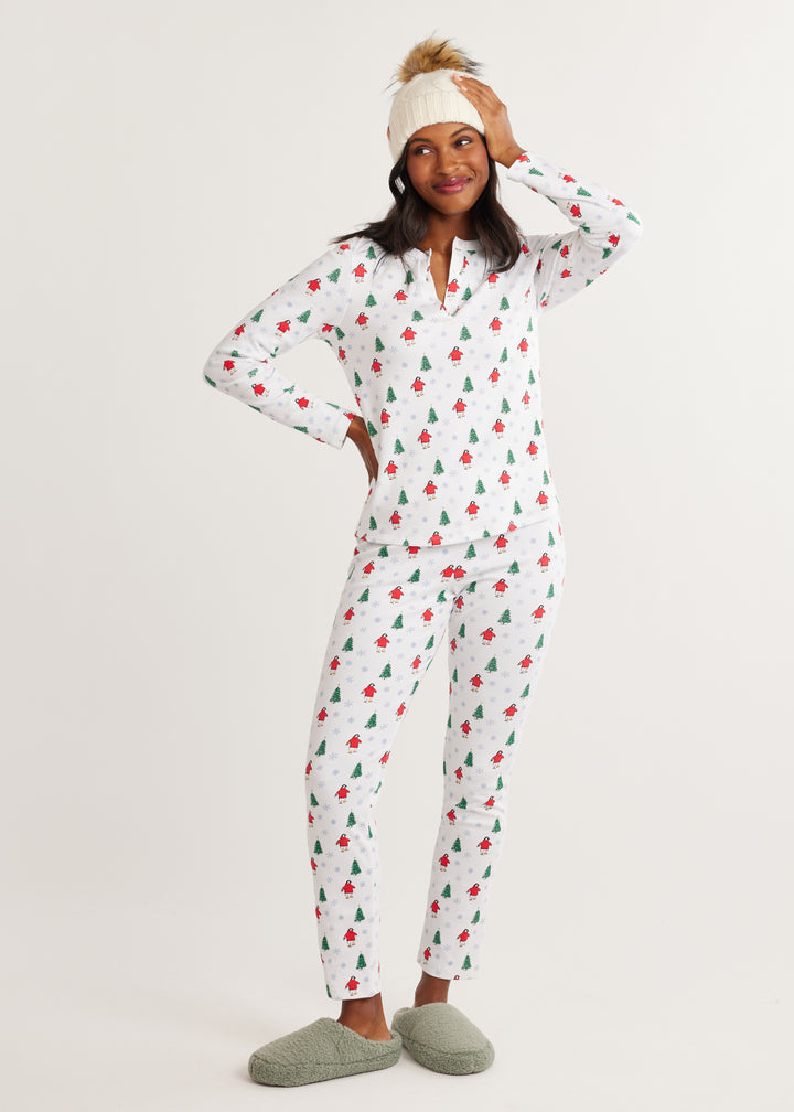 DS X 1212 Holiday Pajamas in Organic Pima Cotton (Penguin Wonderland)