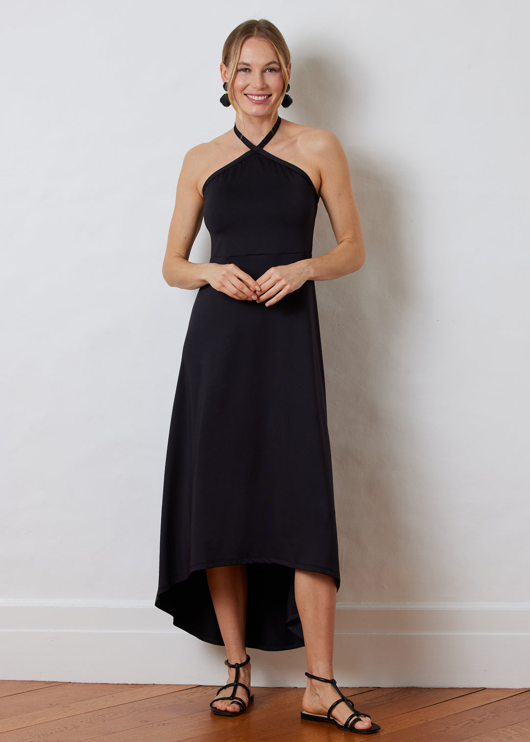 Lanai Dress in Luxe Stretch (Black)