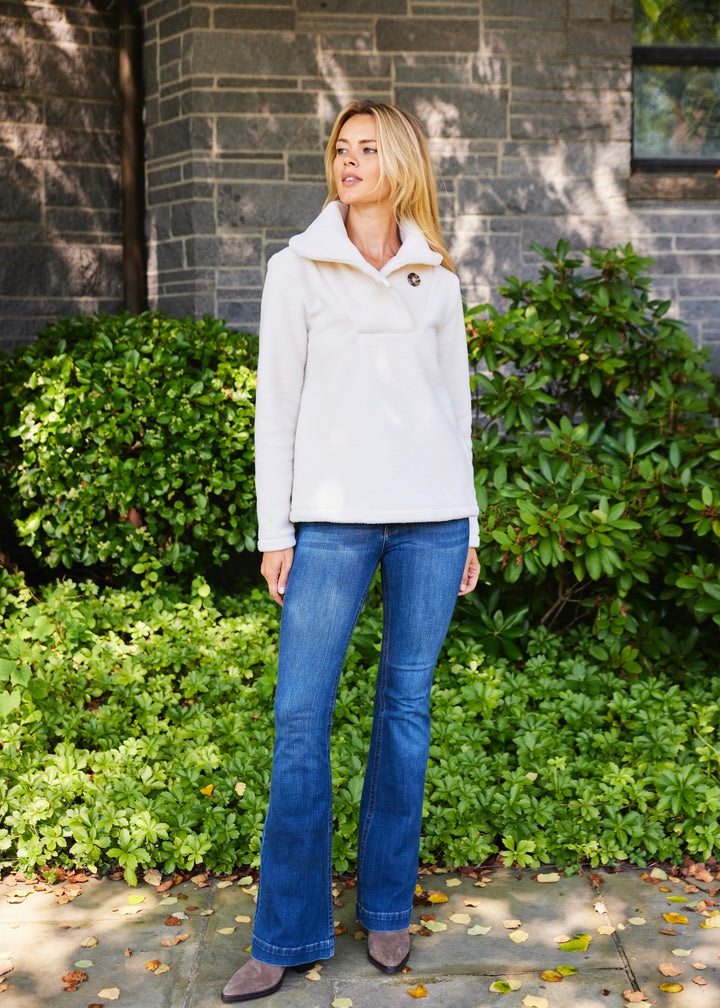 Griffith Pullover in Sherpa Fleece (Cream)