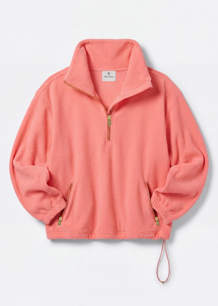 Hartley Pullover in Terry Fleece (Hibiscus)