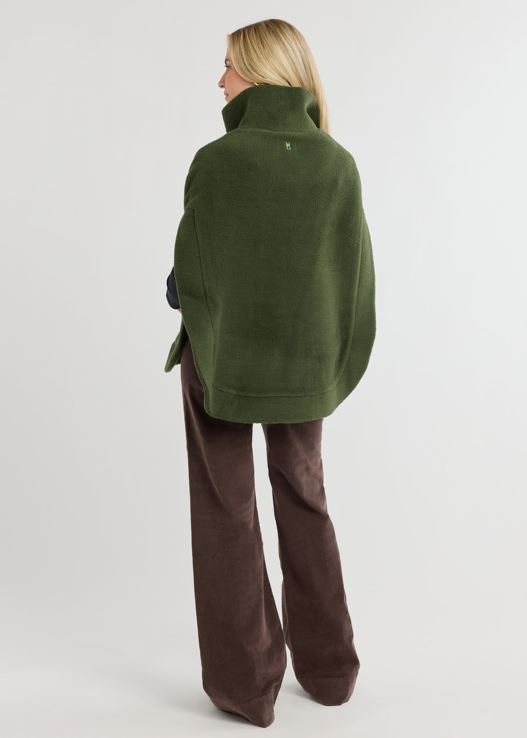 Ashford Poncho in Sherpa Fleece (Spruce)