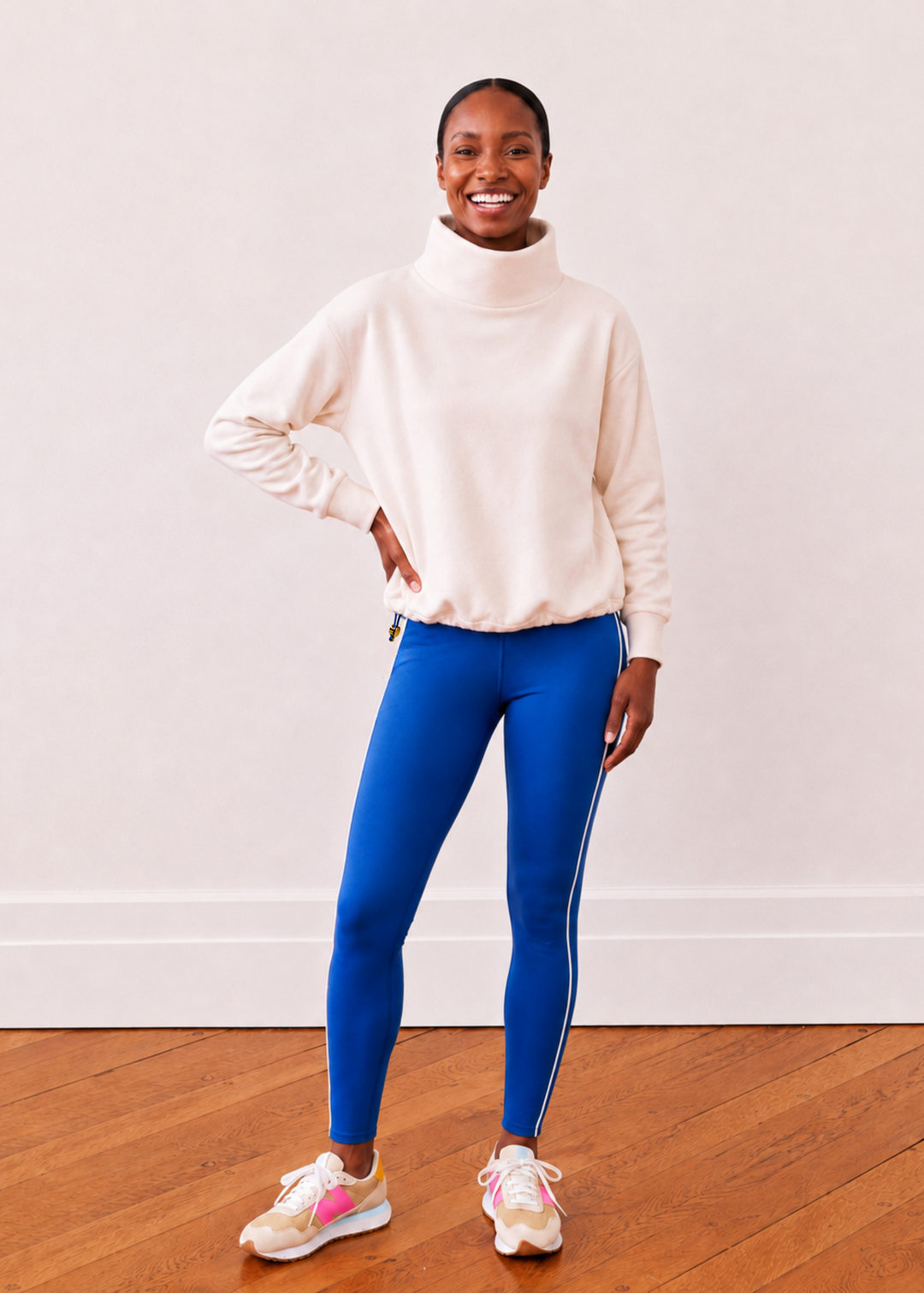 Andover Turtleneck in Vello Fleece (Cream)