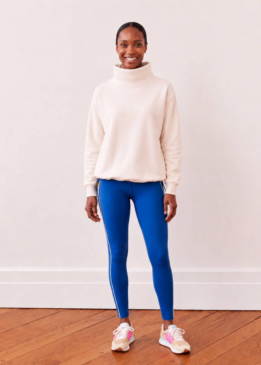Andover Turtleneck in Vello Fleece (Cream)