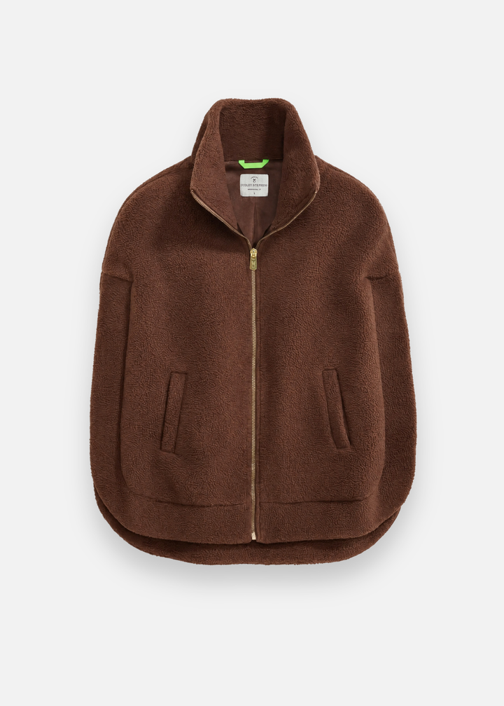 Ashford Poncho in Sherpa Fleece (Cocoa)
