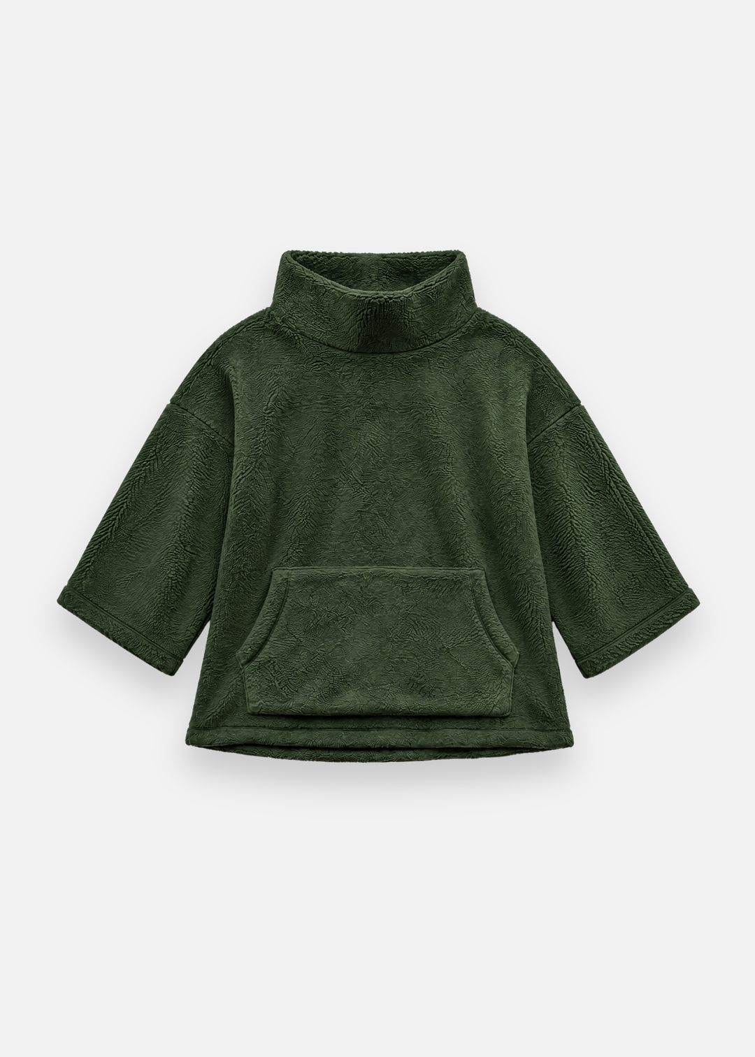 Avenue Poncho in Sherpa Fleece (Spruce)