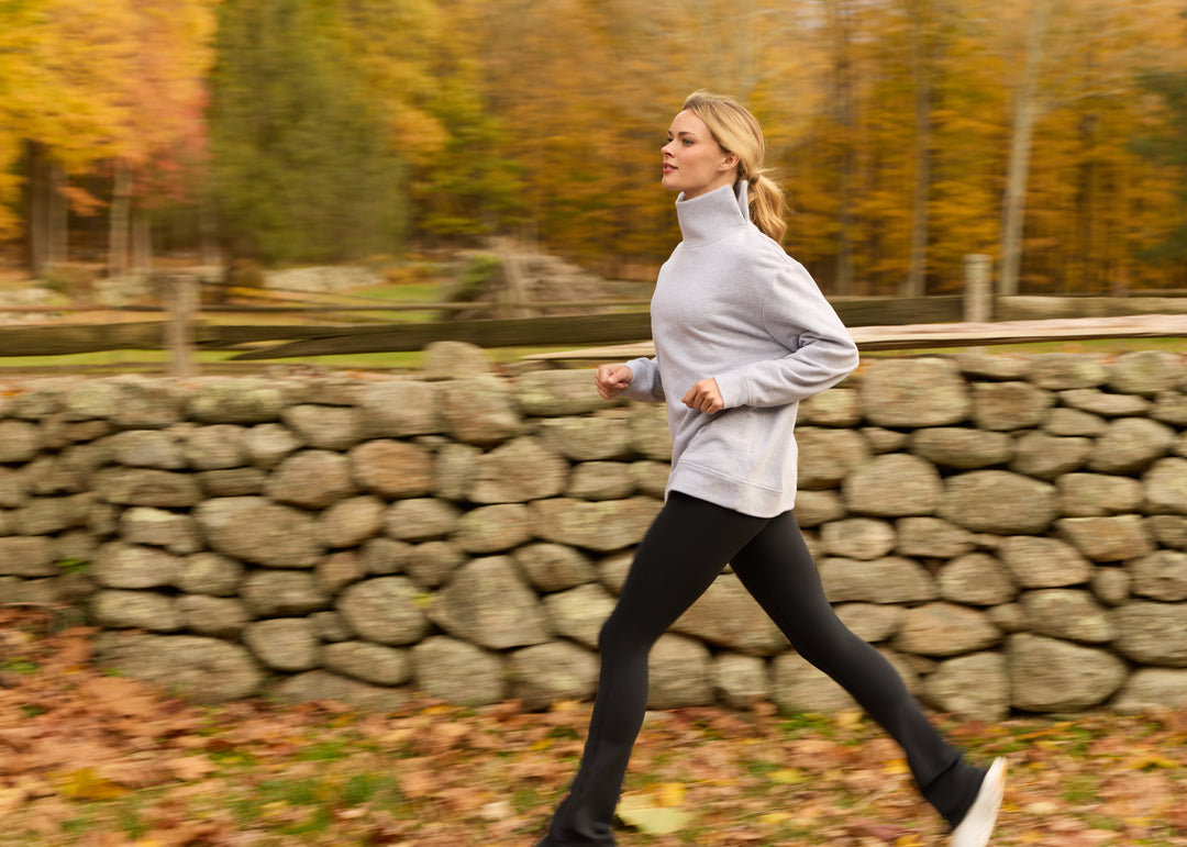Blair Turtleneck in French Terry (Heather Grey)