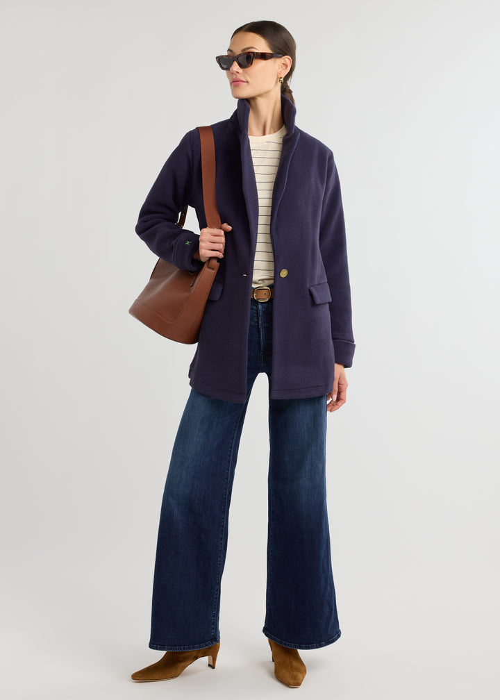 Bonnie Jacket in Double Layer Vello Fleece (Navy)