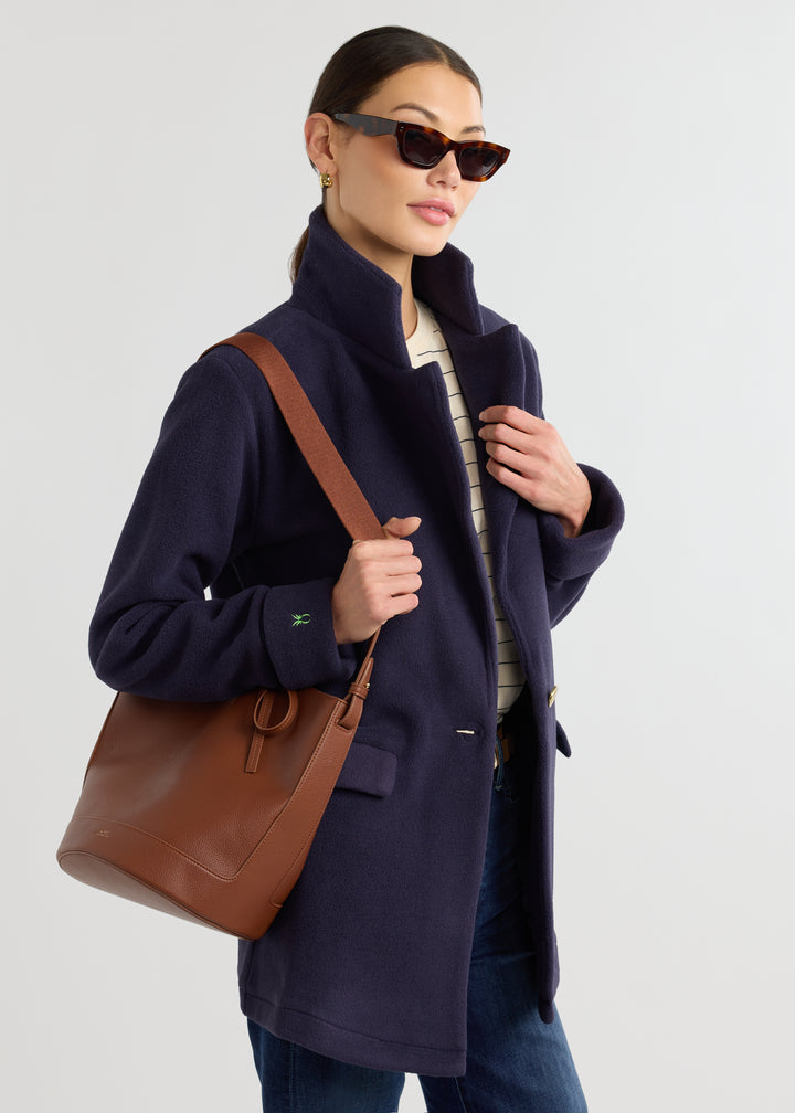 Bonnie Jacket in Double Layer Vello Fleece (Navy)