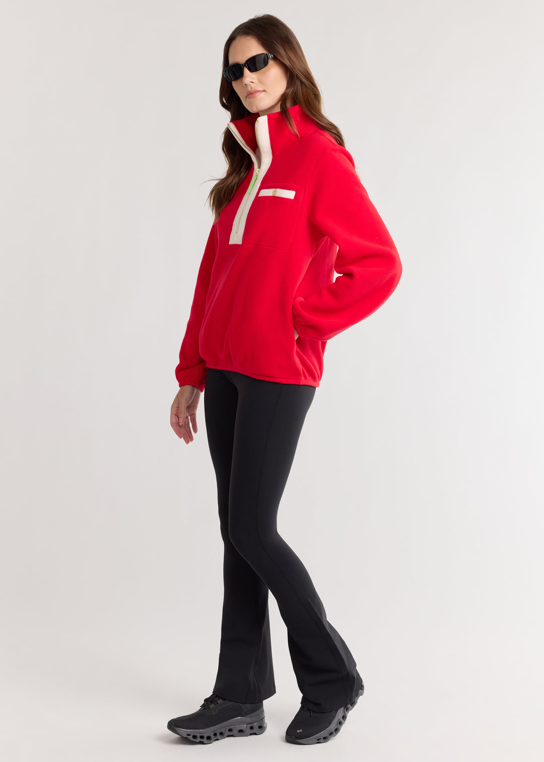 Braeburn Pullover in Vello Fleece (Cherry Red)