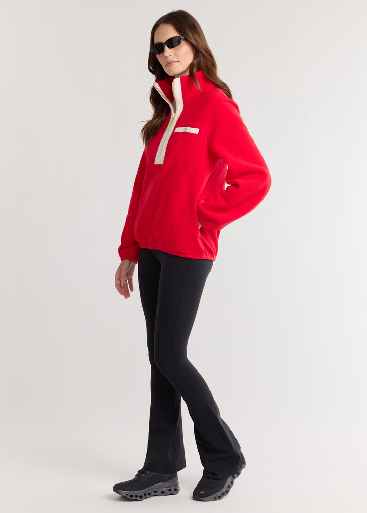 Braeburn Pullover in Vello Fleece (Cherry Red)