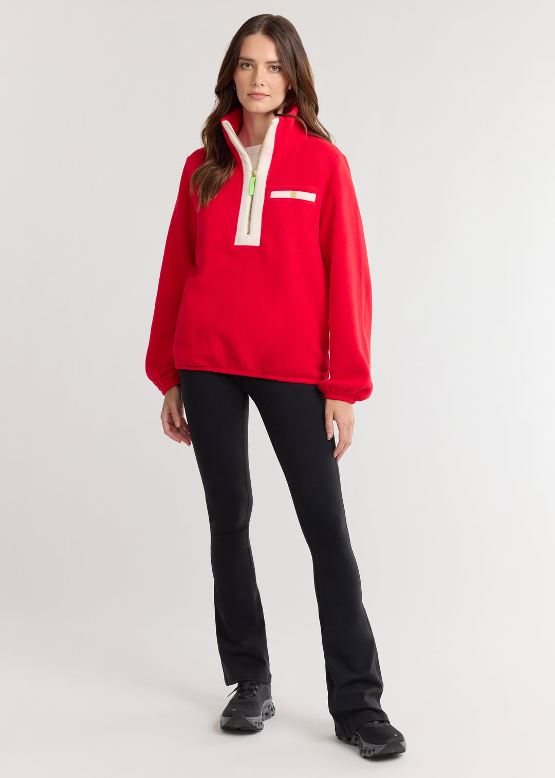 Braeburn Pullover in Vello Fleece (Cherry Red)