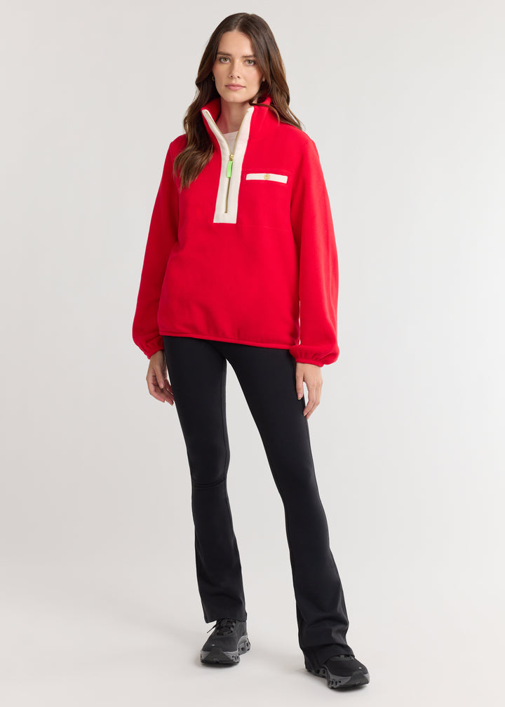 Braeburn Pullover in Vello Fleece (Cherry Red)