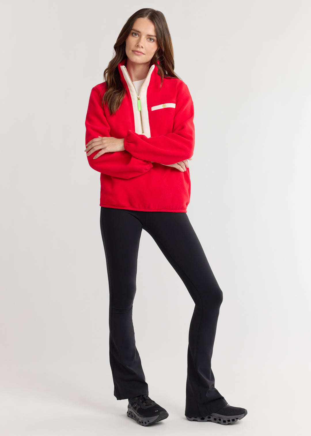 Braeburn Pullover in Vello Fleece (Cherry Red)