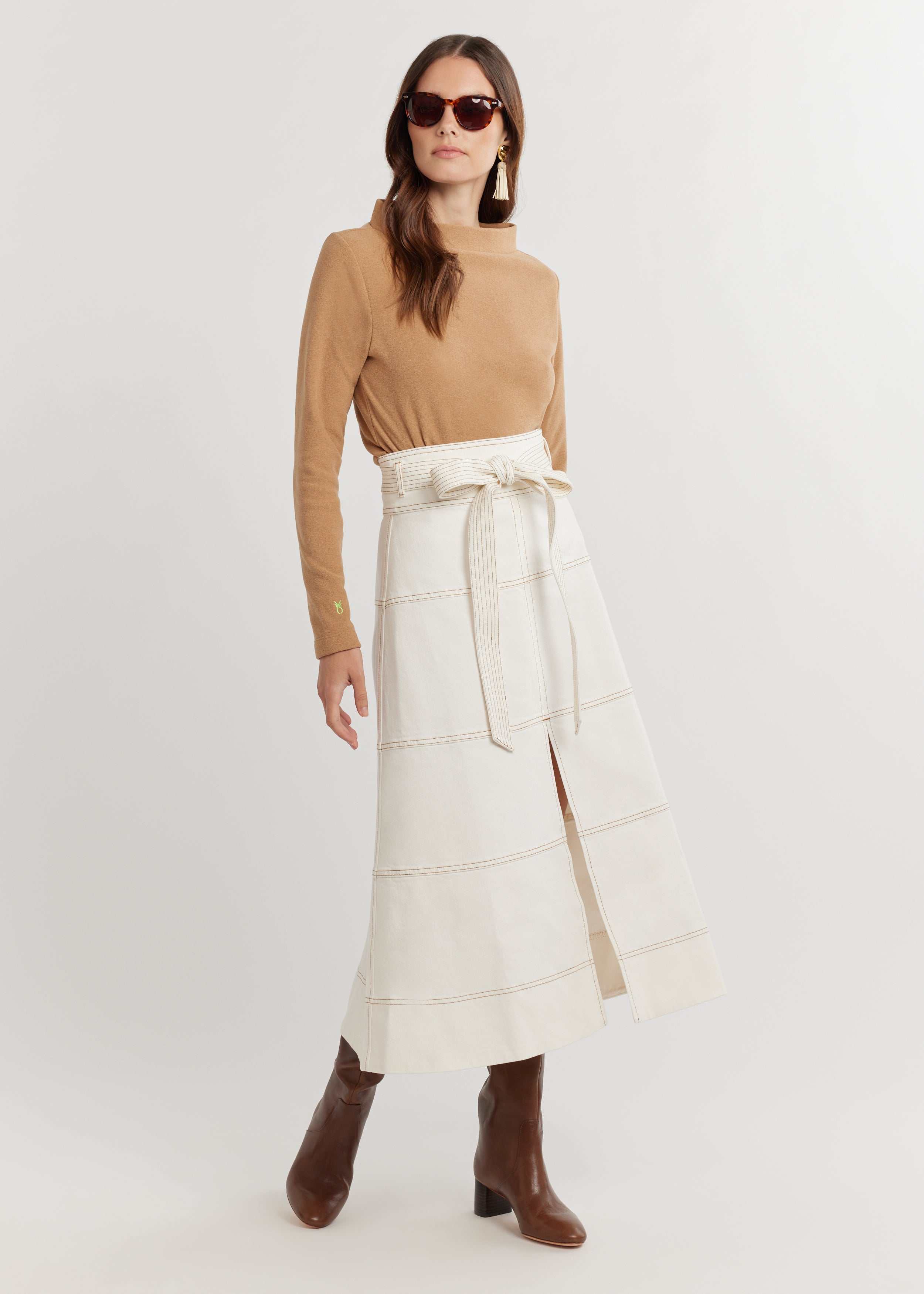 Brighton Boatneck in Terry Fleece (Camel) – Dudley Stephens