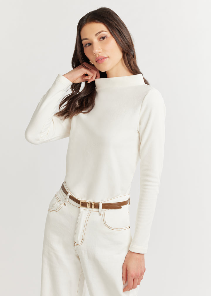 Brighton Boatneck in Terry Fleece (Cream)