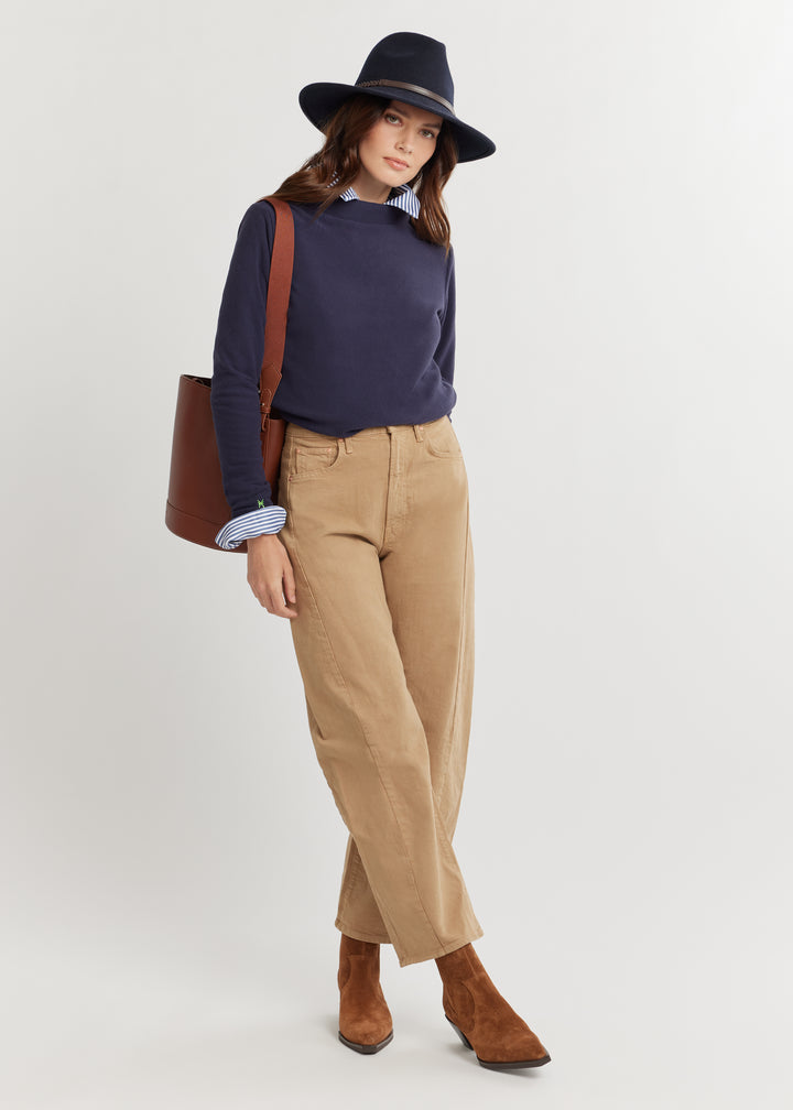 Brighton Boatneck in Terry Fleece (Navy)