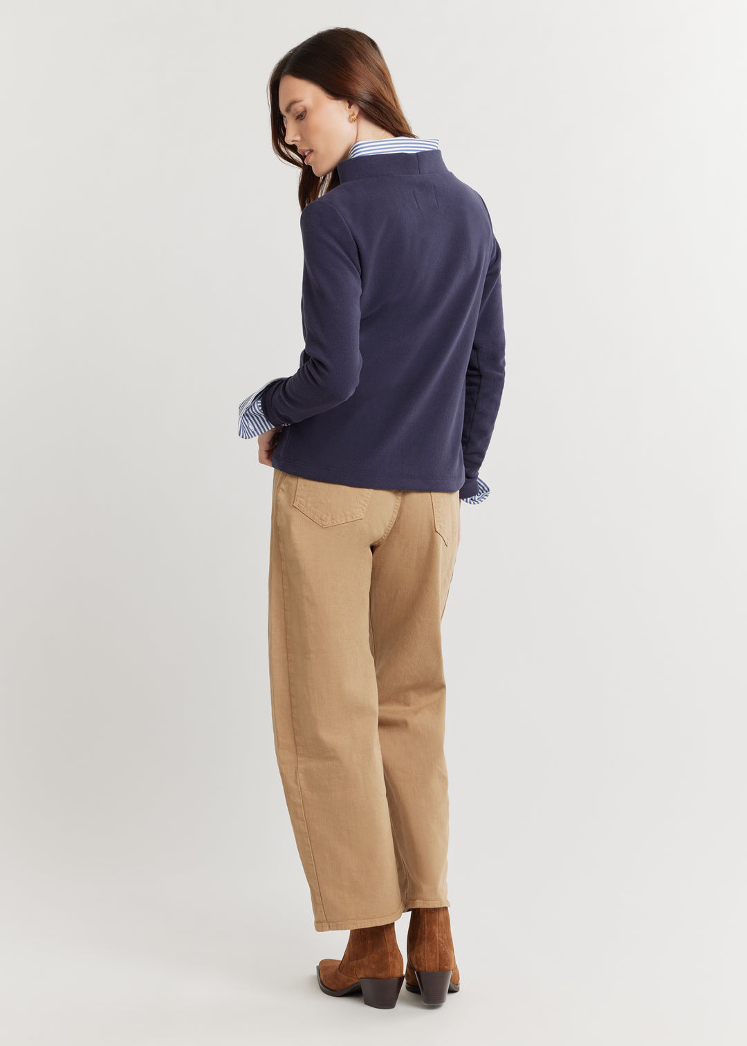 Brighton Boatneck in Terry Fleece (Navy)