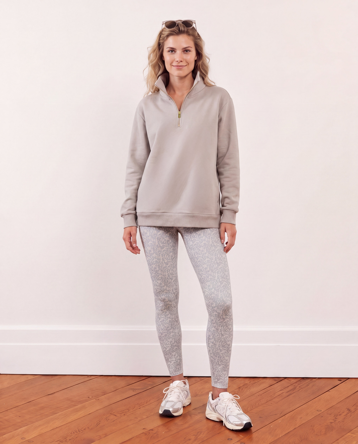 Bedford Pullover in Scuba Fleece (Chateau Grey)