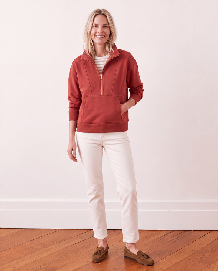 Berkshire Pullover in French Terry (Cinnamon)
