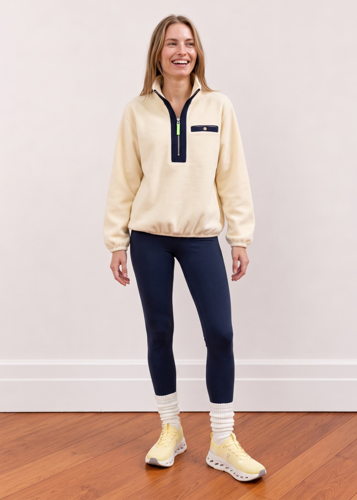 Braeburn Pullover in Vello Fleece (Buttercream)