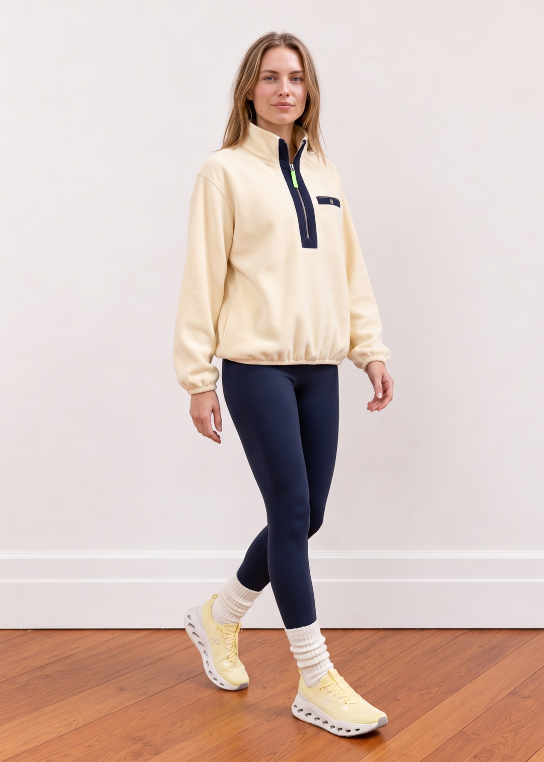 Braeburn Pullover in Vello Fleece (Buttercream)