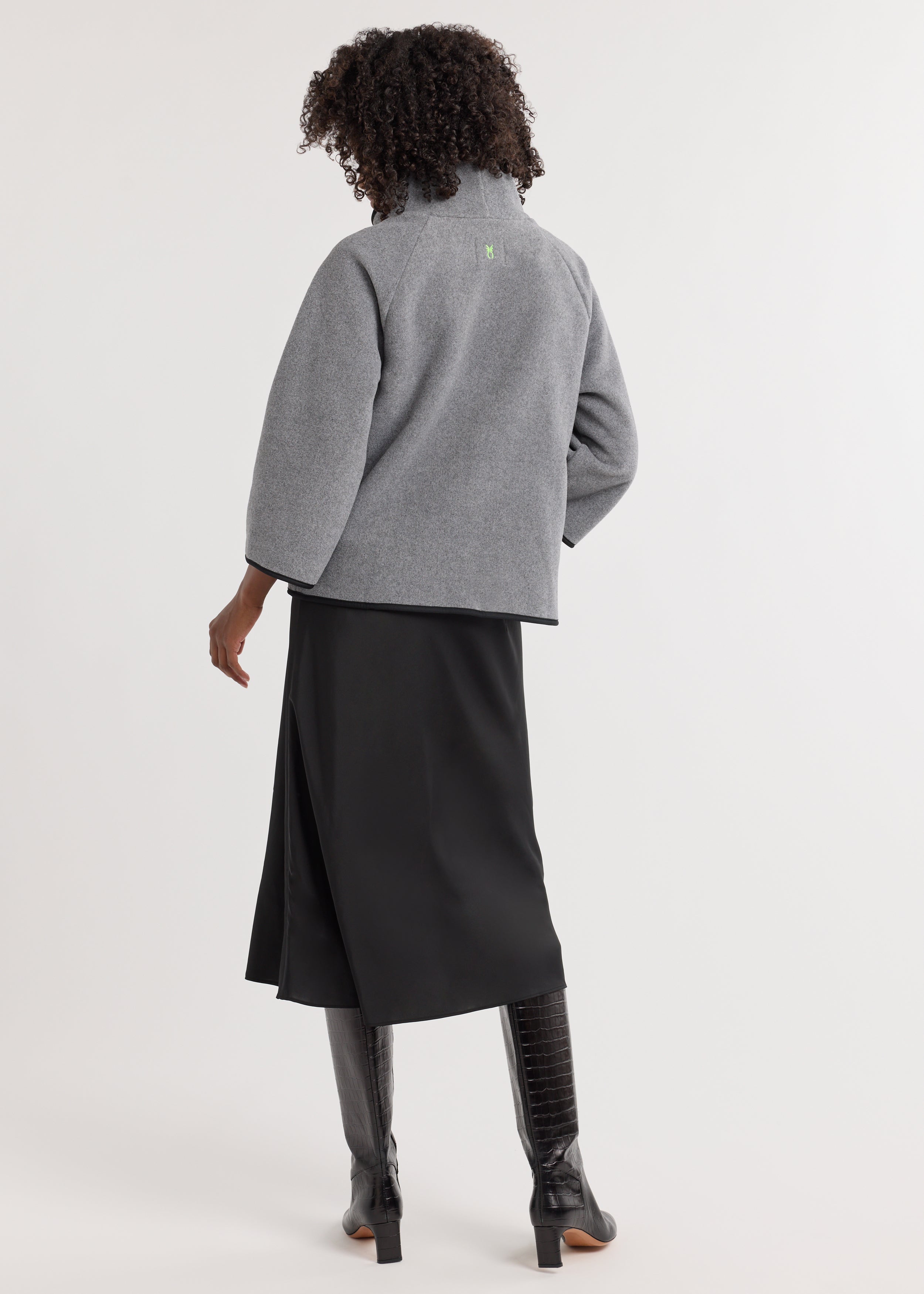 Catalina Jacket in Double Layer Vello Fleece (Charcoal Grey