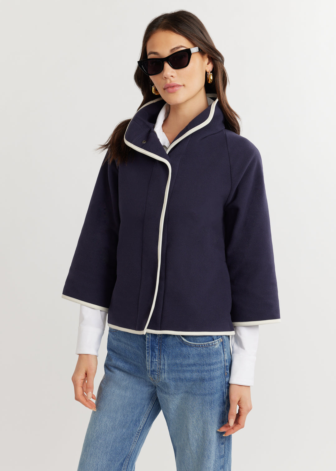 Catalina Jacket in Vello Fleece (Navy)