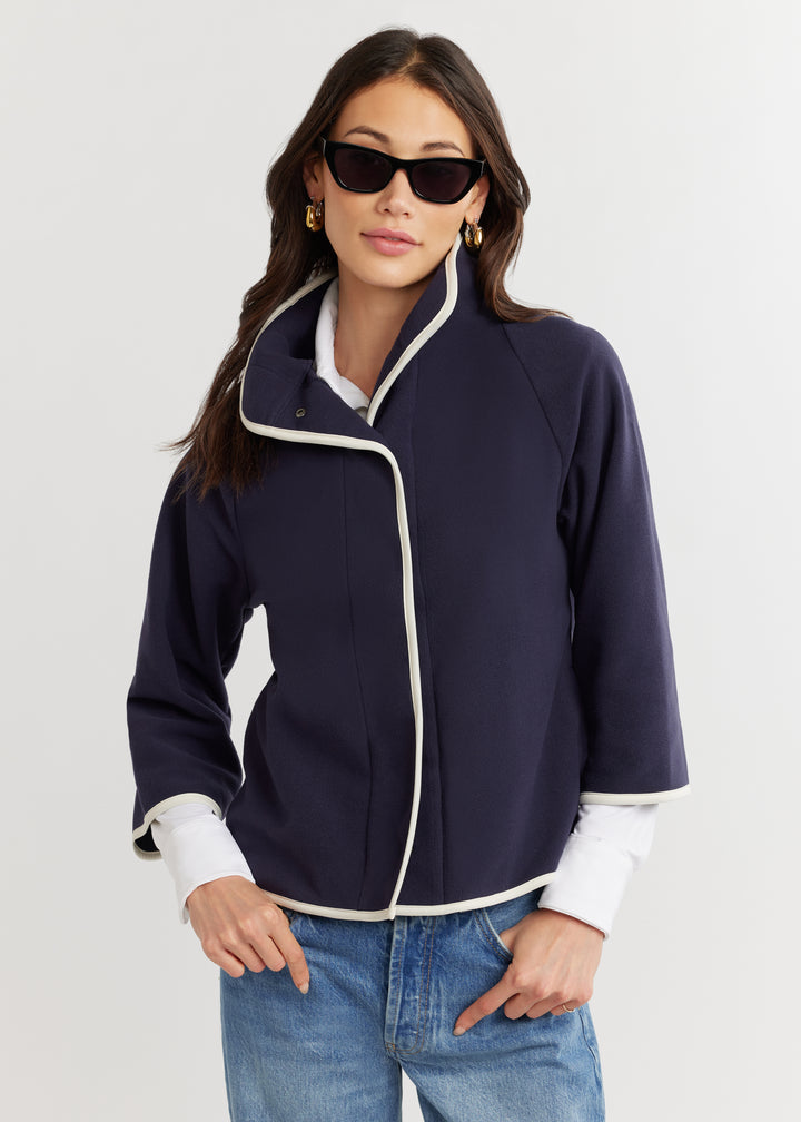 Catalina Jacket in Vello Fleece (Navy)