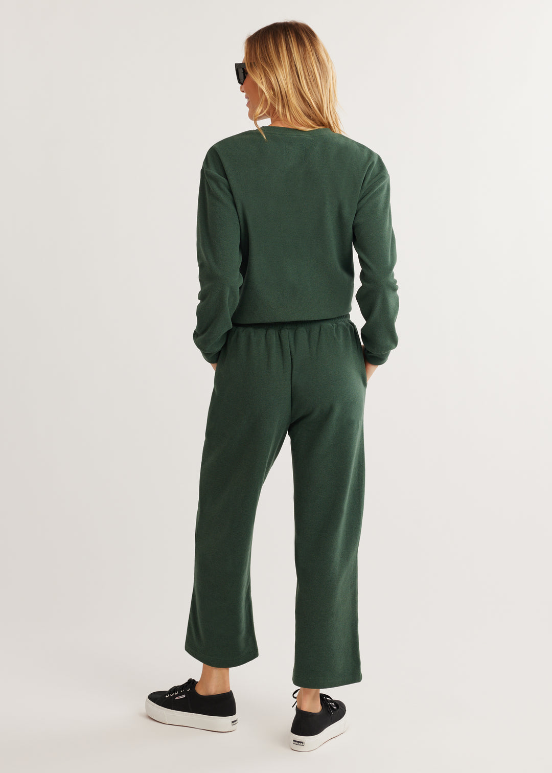 Chateau Lounge Pant in Terry Fleece (Hunter Green)