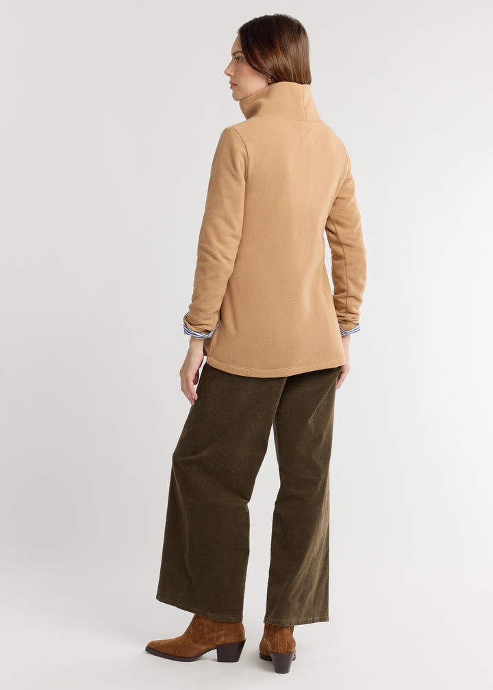 Cobble Hill Turtleneck in Vello Fleece (Camel)