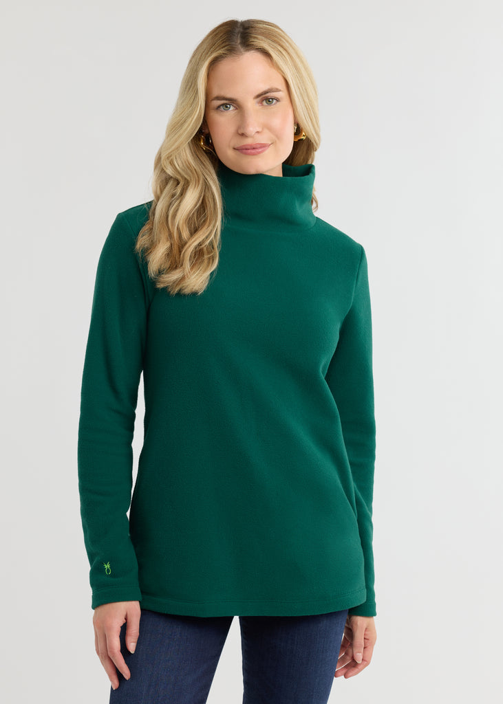 cecilietelle ハイネックポンチョ　エメラルドグリーン COBBLE_HILL_TURTLENECK_VELLO_E