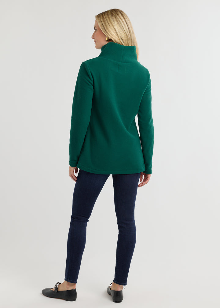 Cobble Hill Turtleneck in Vello Fleece (Emerald)