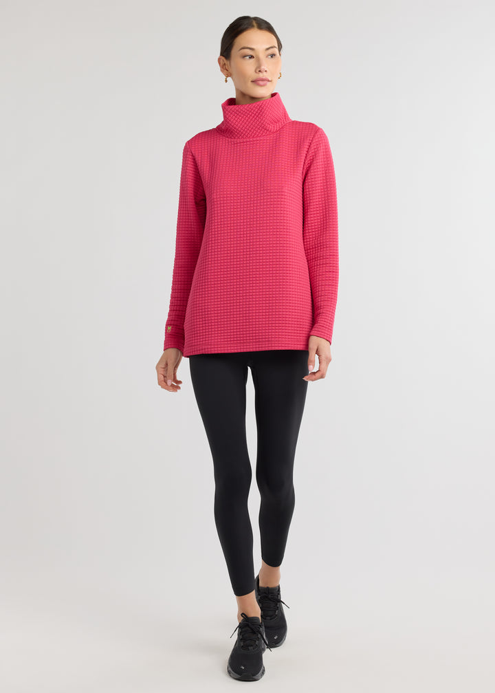 Cobble Hill Turtleneck in Waffle (Berry)