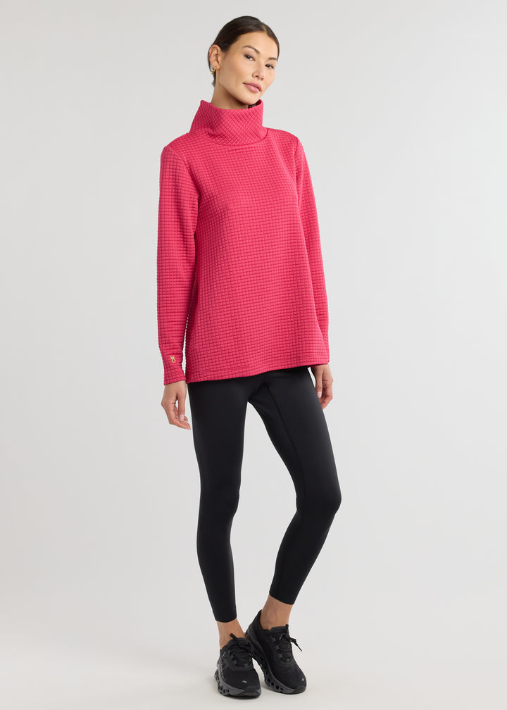 Cobble Hill Turtleneck in Waffle (Berry)