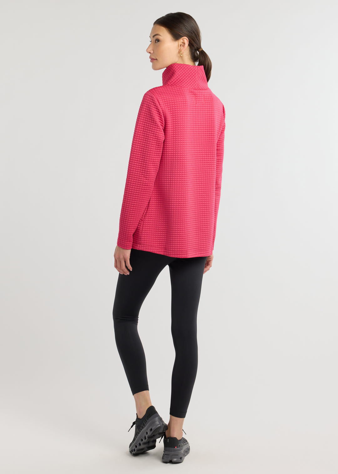 Cobble Hill Turtleneck in Waffle (Berry)