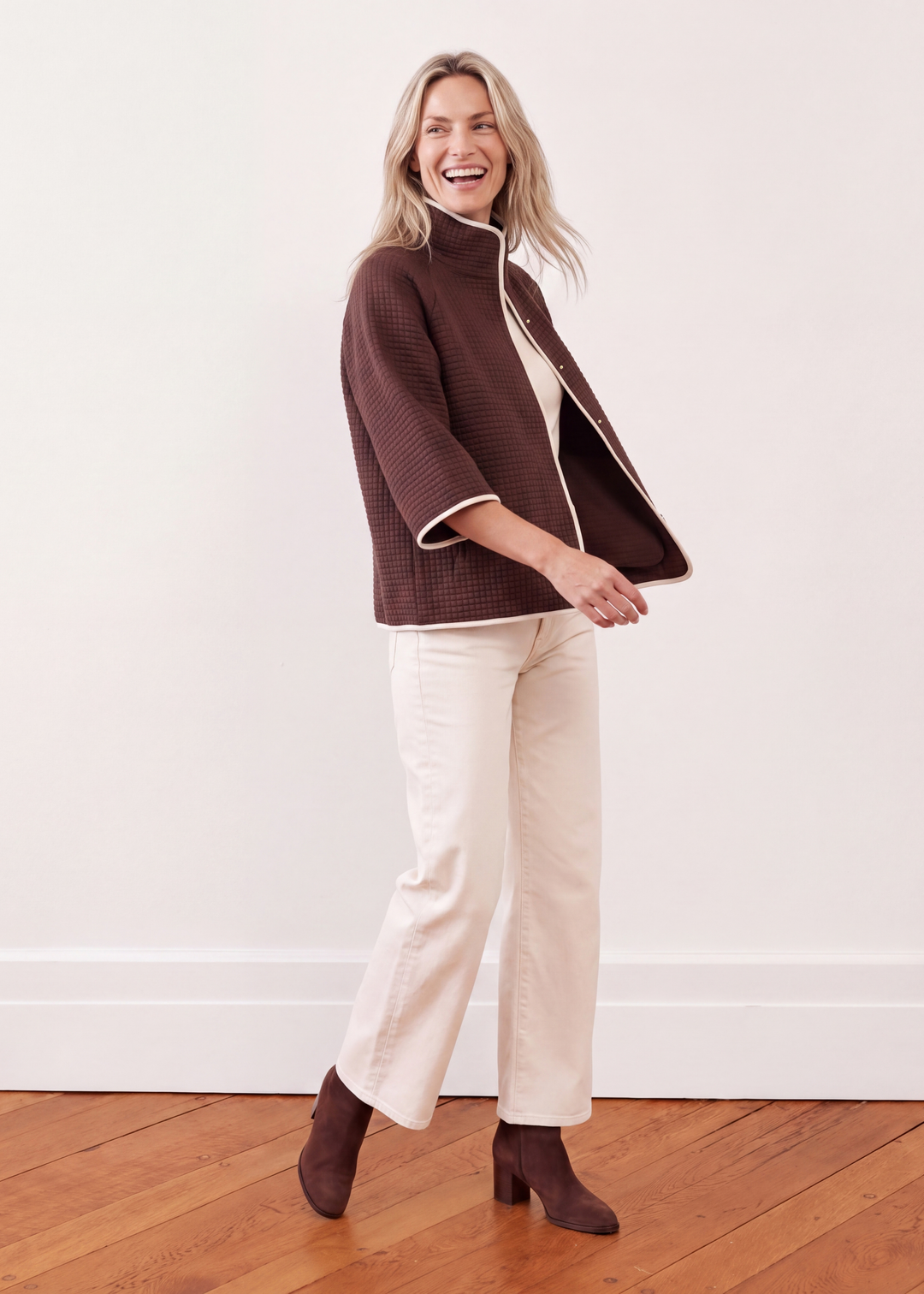 Catalina Jacket in Waffle (Cocoa)