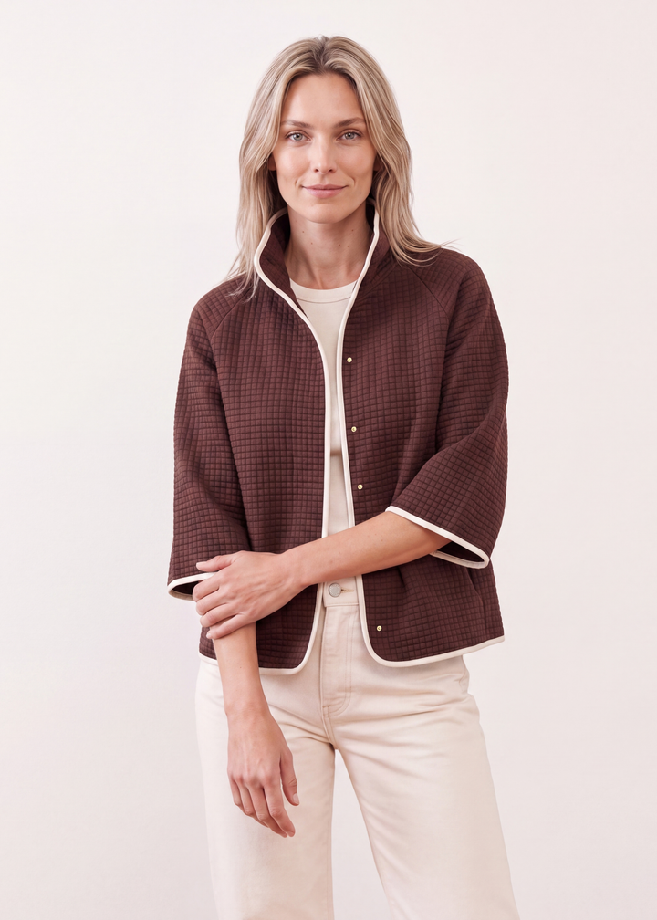 Catalina Jacket in Waffle (Cocoa)