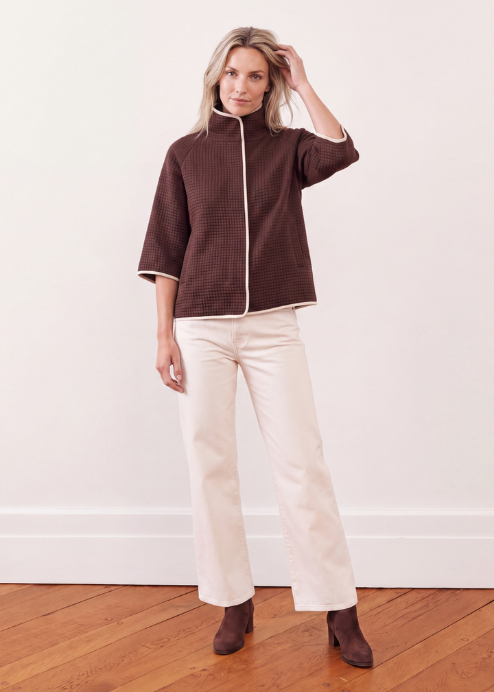 Catalina Jacket in Waffle (Cocoa)