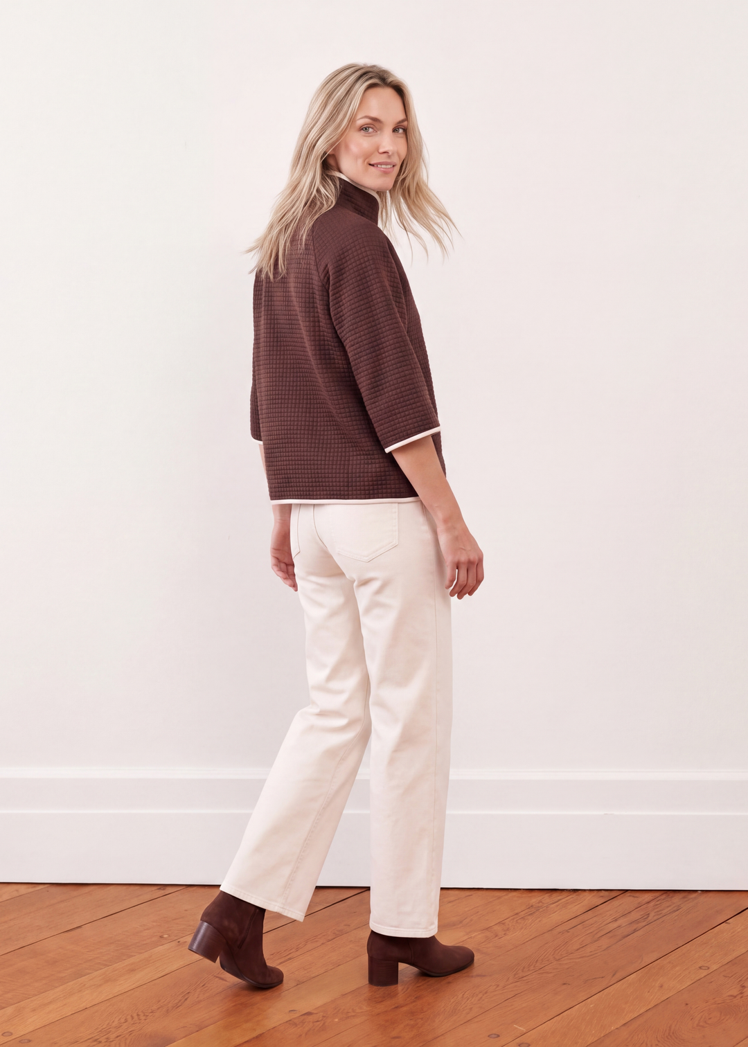 Catalina Jacket in Waffle (Cocoa)