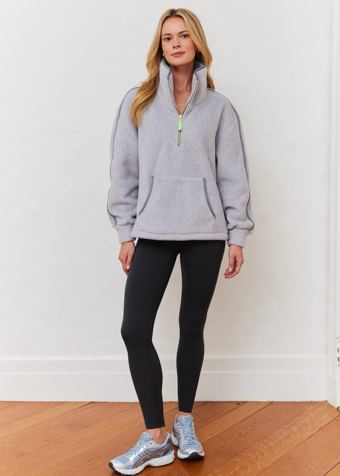 Celeste Pullover in Sherpa Fleece (Heather Grey)