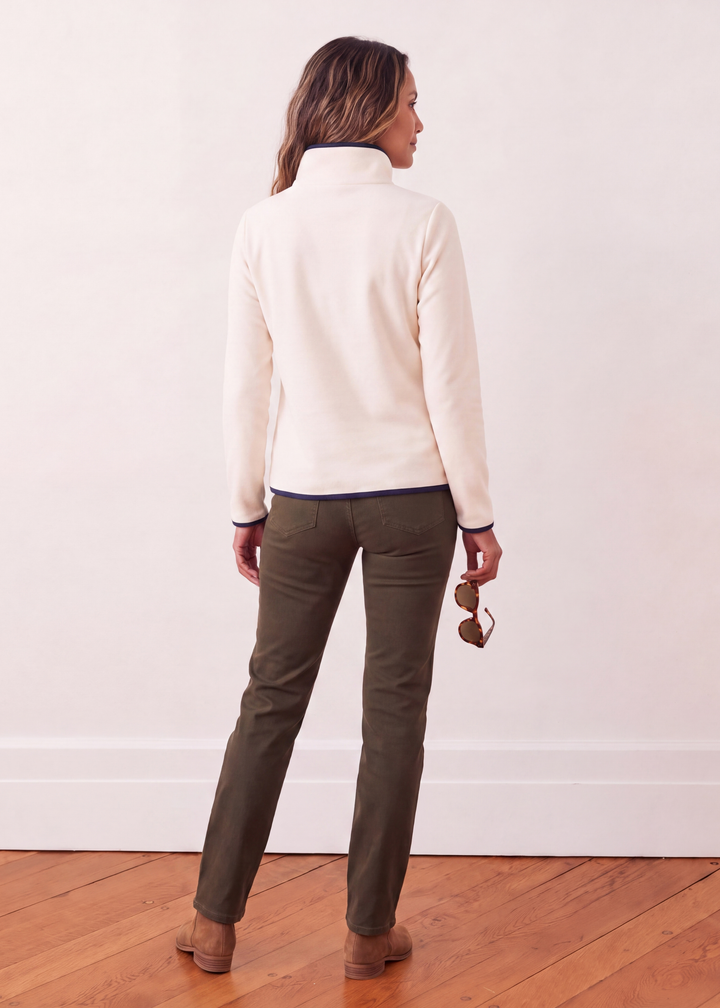 Chapel Hill Pullover in Scuba Fleece (Cream)